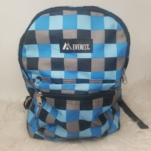 EVEREST NYLON BACKPACK. BLUE CHECKED. - Picture 8 of 14